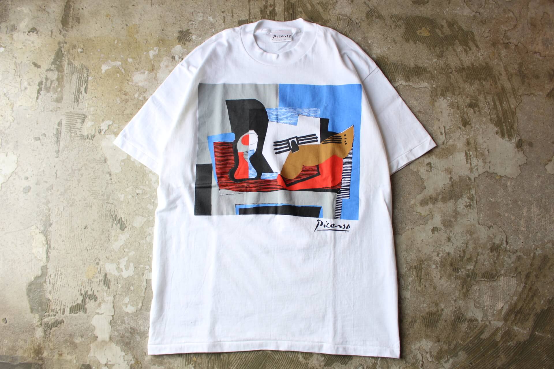超希少　ピカソ Picasso 1988年製ヴィンテージ 静物とギター Tシャツ